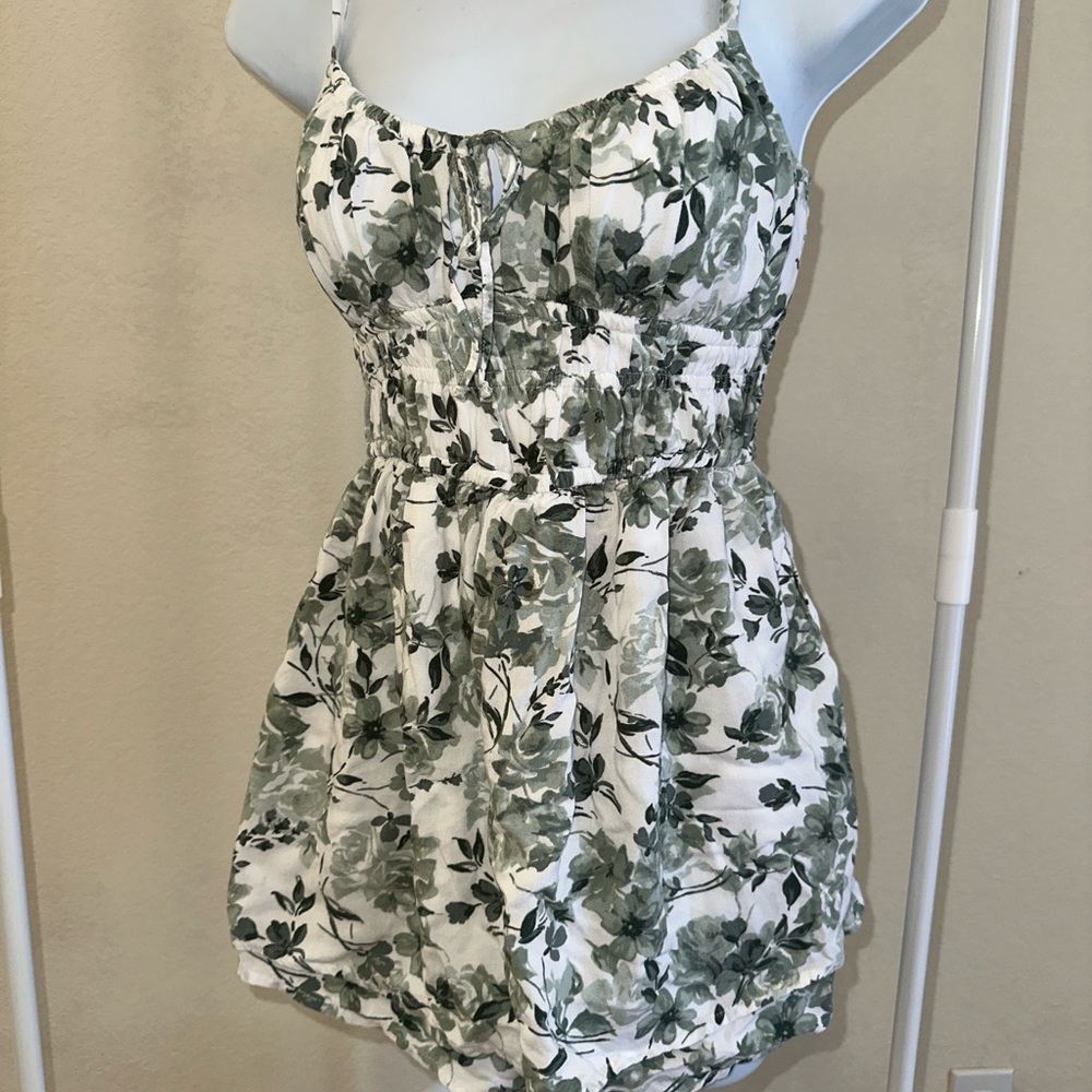 Hollister Floral Print Romper Dress H